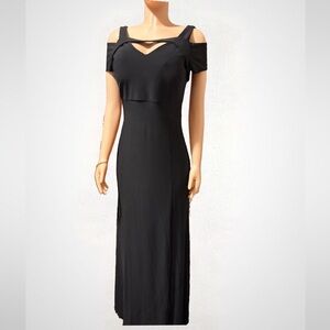 Saks Fifth Avenue Black Cold  Shoulder/CutOut Dress L